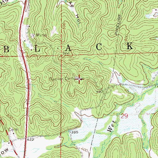 Topographic Map of Rucker Church (historical), MO