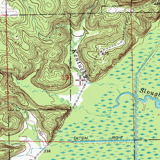 Topographic Map of Oscar Hollow, MO