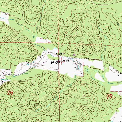 Topographic Map of Clubb School, MO
