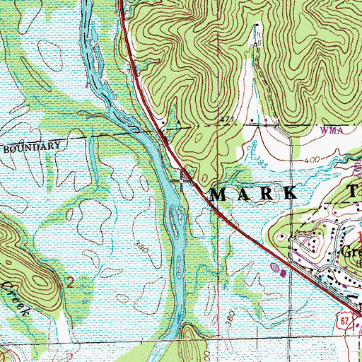 Topographic Map of Kelly Hill, MO