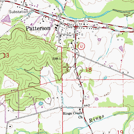 Topographic Map of Neelys Mill, MO