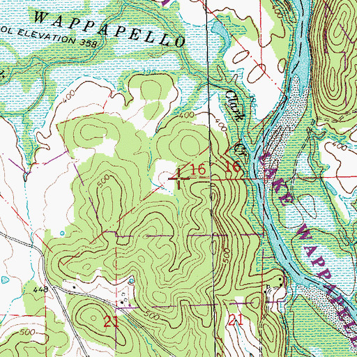 Topographic Map of Black Bridge, MO
