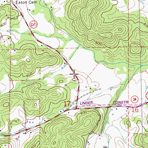 Topographic Map of Virginia Settlement, MO