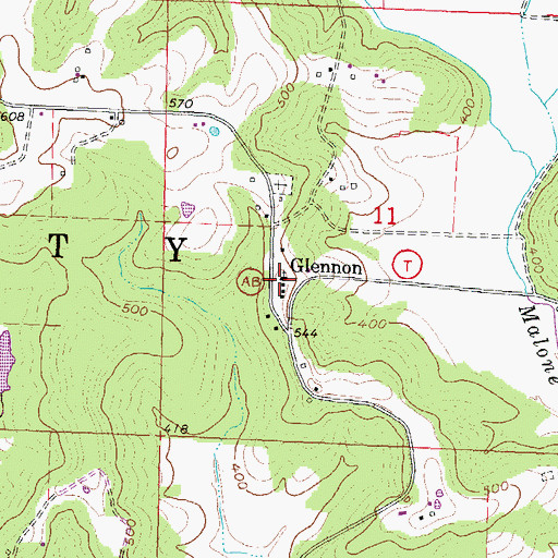 Topographic Map of Saint Anthony Church, MO