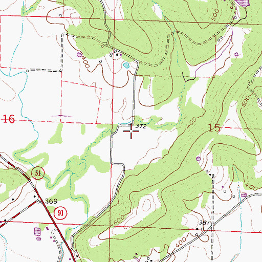 Topographic Map of Dongola School (historical), MO