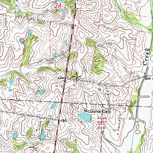 Topographic Map of Bethel Church (historical), MO