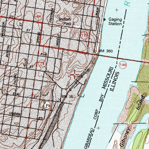 Topographic Map of Decatur, MO