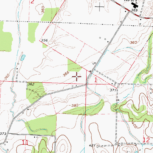 Topographic Map of Round Pond (historical), MO