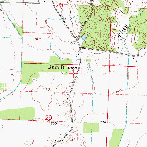 Topographic Map of Rum Branch Church (historical), MO