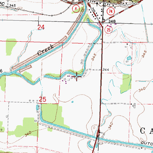 Topographic Map of Cedar Cliffs, MO