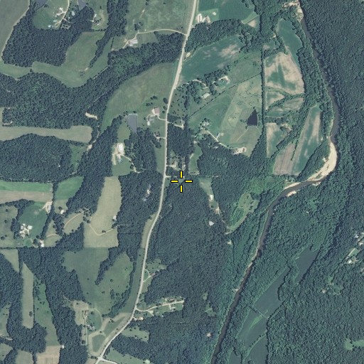 Aerial/Satellite Image of Sand Hill School (historical), MO