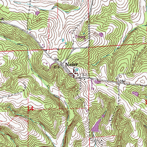 Topographic Map of Saint Josephs Catholic Church, MO