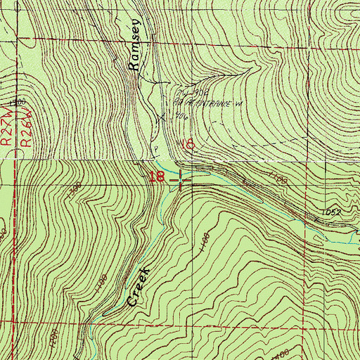 Topographic Map of Pigeon Creek, AR