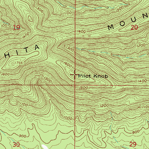 Topographic Map of Pilot Knob, AR