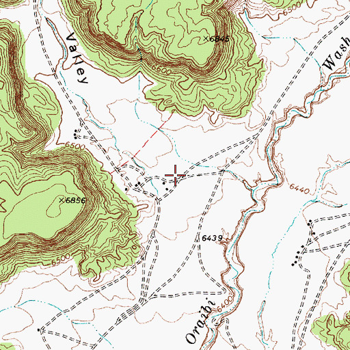 Topographic Map of Lone Rugged Tree Valley, AZ