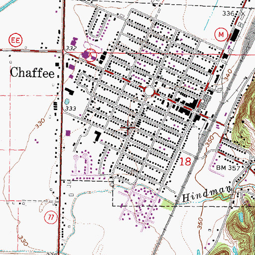 Topographic Map of Saint Ambrose Catholic Church, MO