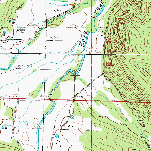 Topographic Map of Piney Creek, AR