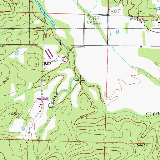 Topographic Map of Pitman Creek, AR
