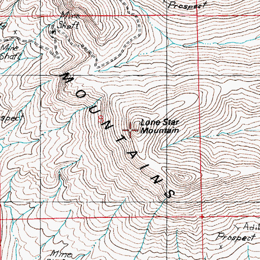 Topographic Map of Lone Star Mountain, AZ