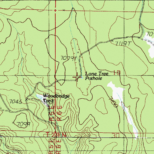 Topographic Map of Lone Tree Pothole, AZ