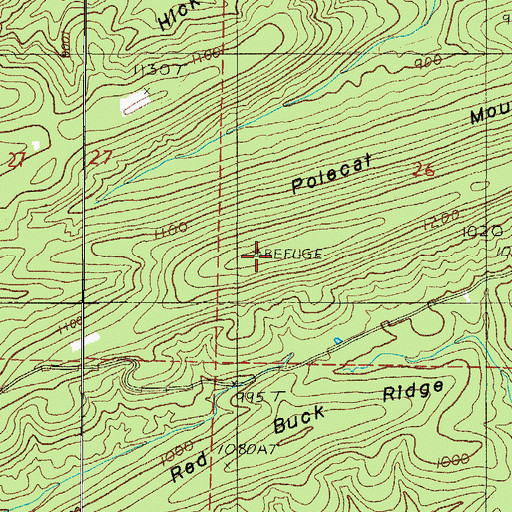 Topographic Map of Polecat Mountain, AR