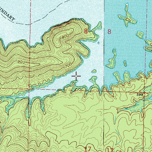 Topographic Map of Pollard Creek, AR