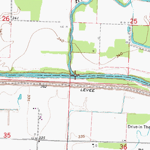 Topographic Map of Hubble Creek, MO