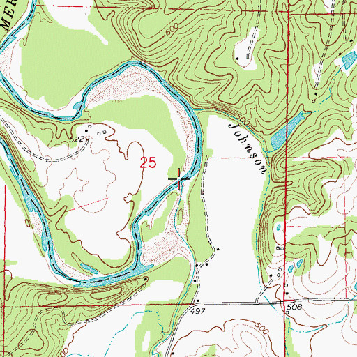 Topographic Map of Little Meramec River, MO