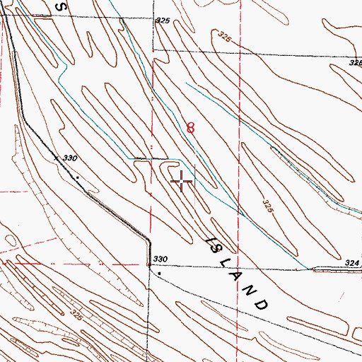 Topographic Map of Powers Island, MO