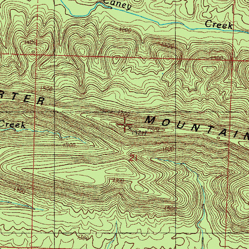 Topographic Map of Porter Mountain, AR