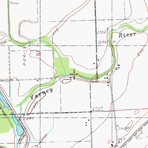 Topographic Map of Varney River, MO