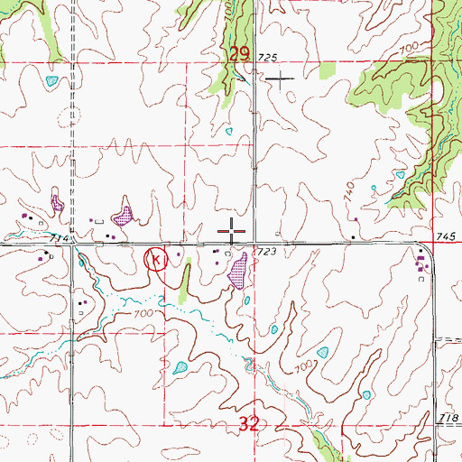 Topographic Map of Fairplay School, MO