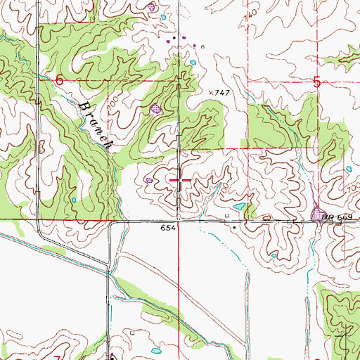 Topographic Map of Canaan School, MO