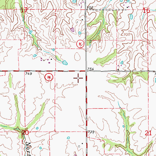 Topographic Map of Union School (historical), MO