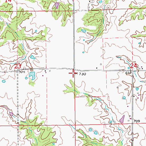 Topographic Map of Upp School (historical), MO