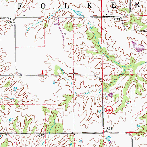 Topographic Map of Hogan School (historical), MO