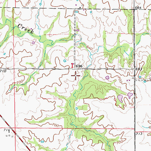 Topographic Map of Cedar College School, MO