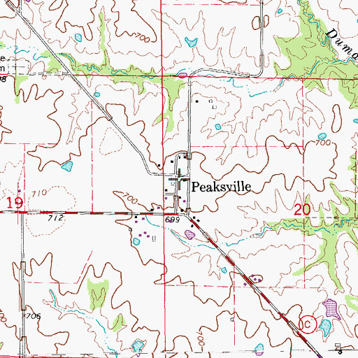Topographic Map of Prairie Presbyterian Church, MO