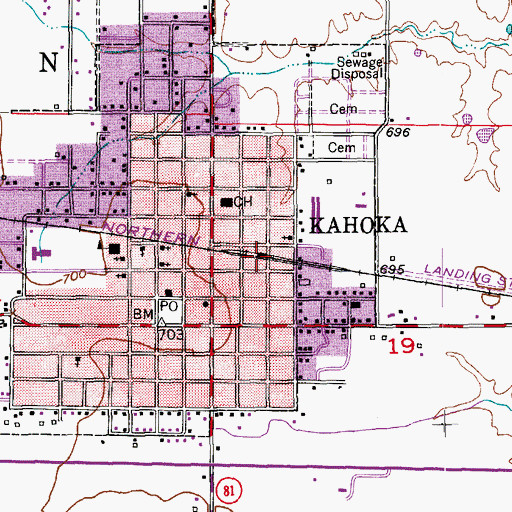 Topographic Map of Cobb Run Station, MO