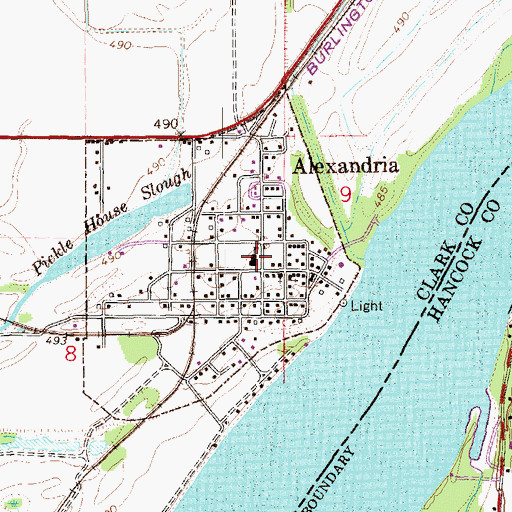 Topographic Map of Lingle School, MO