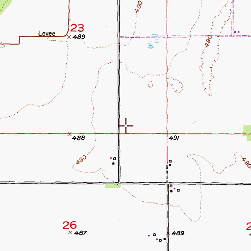 Topographic Map of Lone Star School (historical), MO