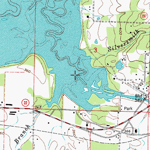 Topographic Map of Prairie Branch, AR