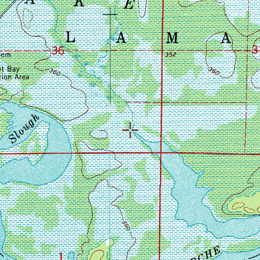 Topographic Map of Prairie Creek, AR