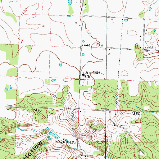 Topographic Map of Arnhart School (historical), MO