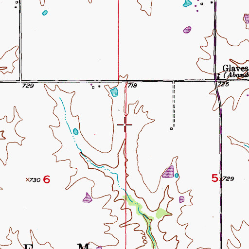 Topographic Map of Jerusalem, MO