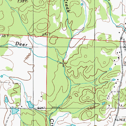 Topographic Map of Qualls Creek, AR