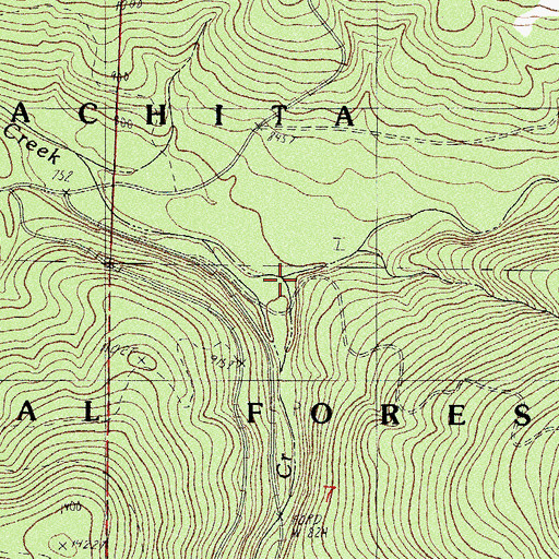 Topographic Map of Ramsey Creek, AR
