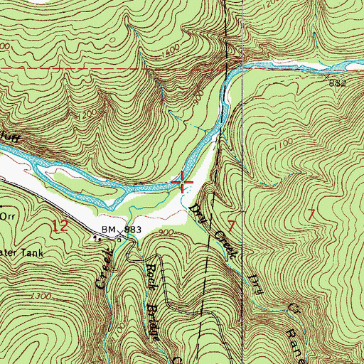 Topographic Map of Raney Cove, AR