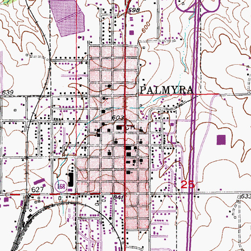 Topographic Map of The Rhine, MO