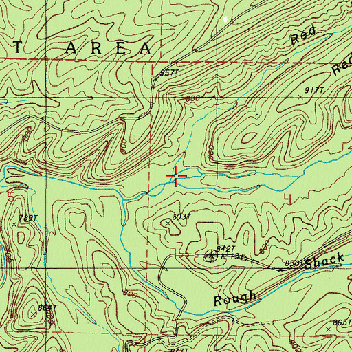 Topographic Map of Red Buck Hollow, AR